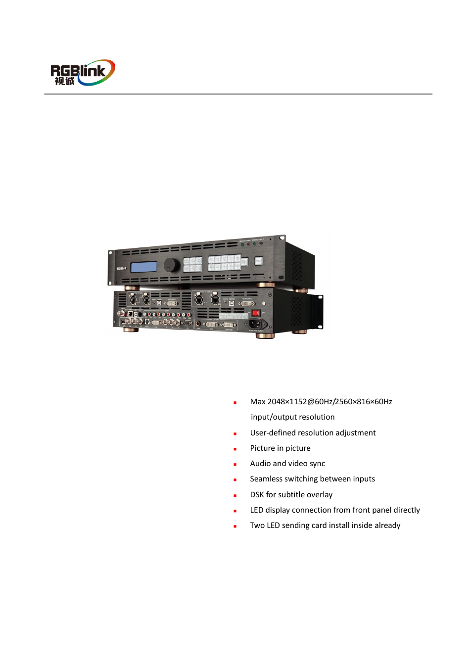 RGBLink VSP 9516S Quick Start User Manual | 27 pages