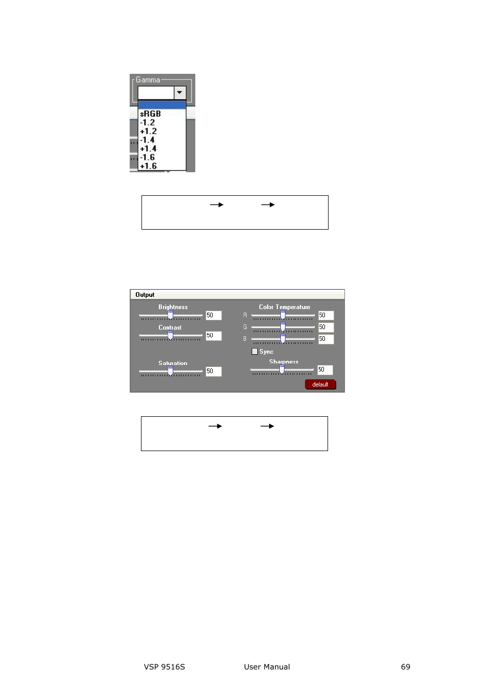 Output image setup toolbar, Communication software guideline | RGBLink VSP 9516S User Manual User Manual | Page 69 / 131