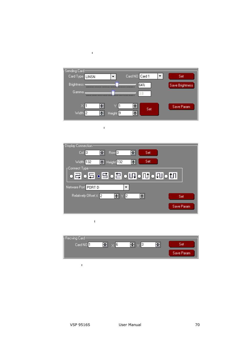 Led screen toolbar, Communication software guideline | RGBLink VSP 9516S User Manual User Manual | Page 70 / 131