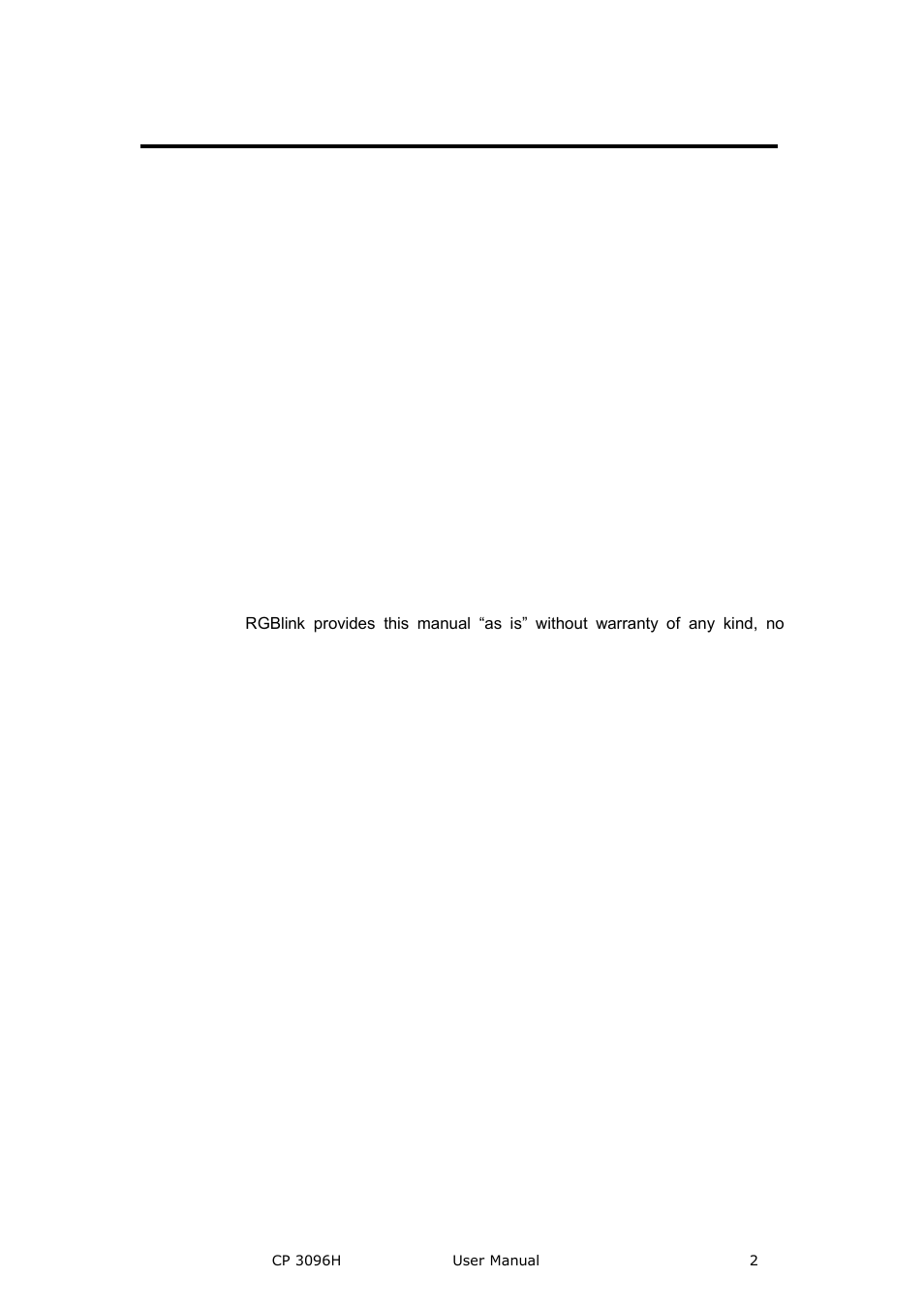 Cp 3096h· user manual, Copyright, Notice | Federal communications commission (fcc) statement | RGBLink CP 3096H User Manual User Manual | Page 2 / 78