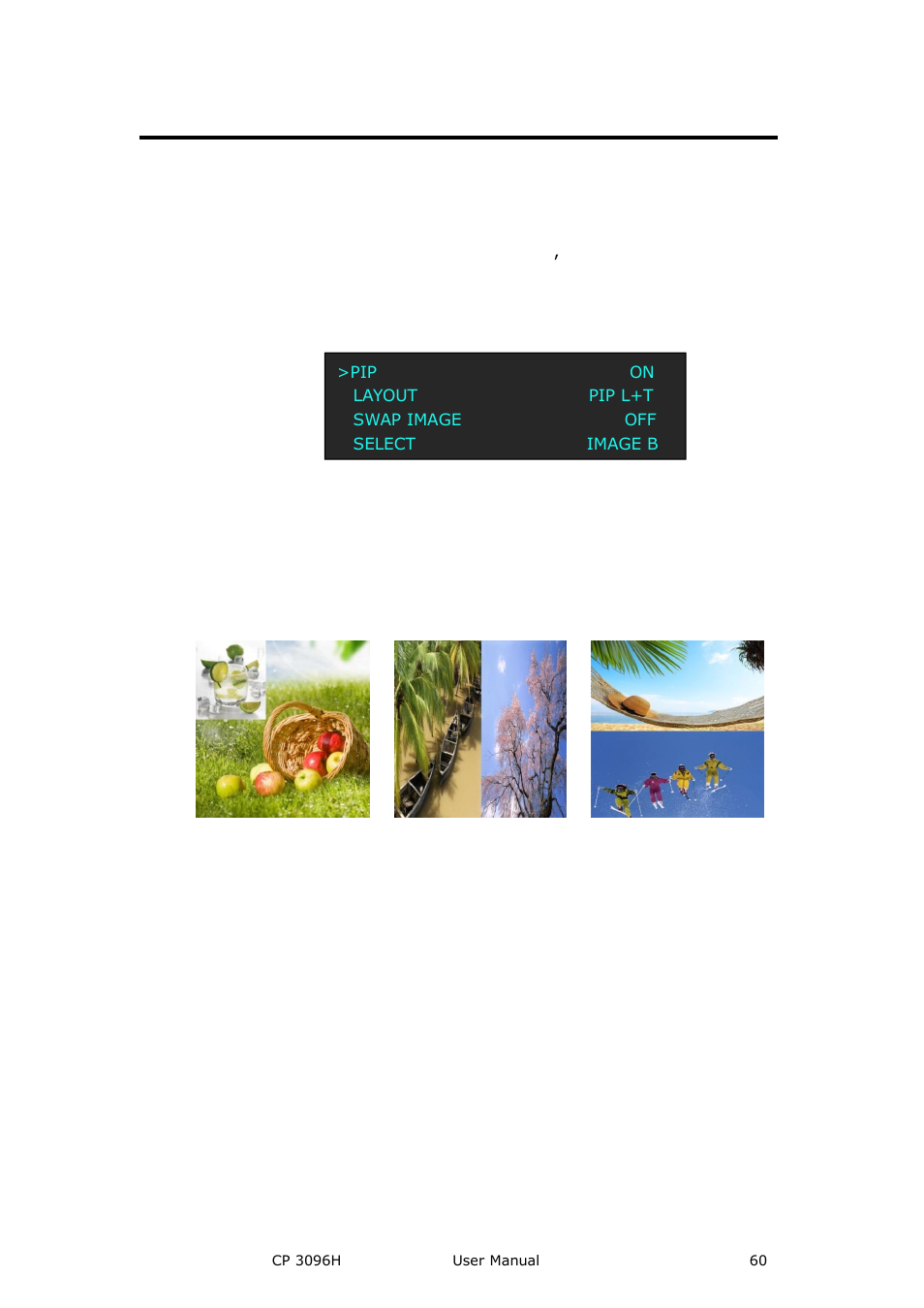 How to set up the pip, System setup and operation | RGBLink CP 3096H User Manual User Manual | Page 60 / 78