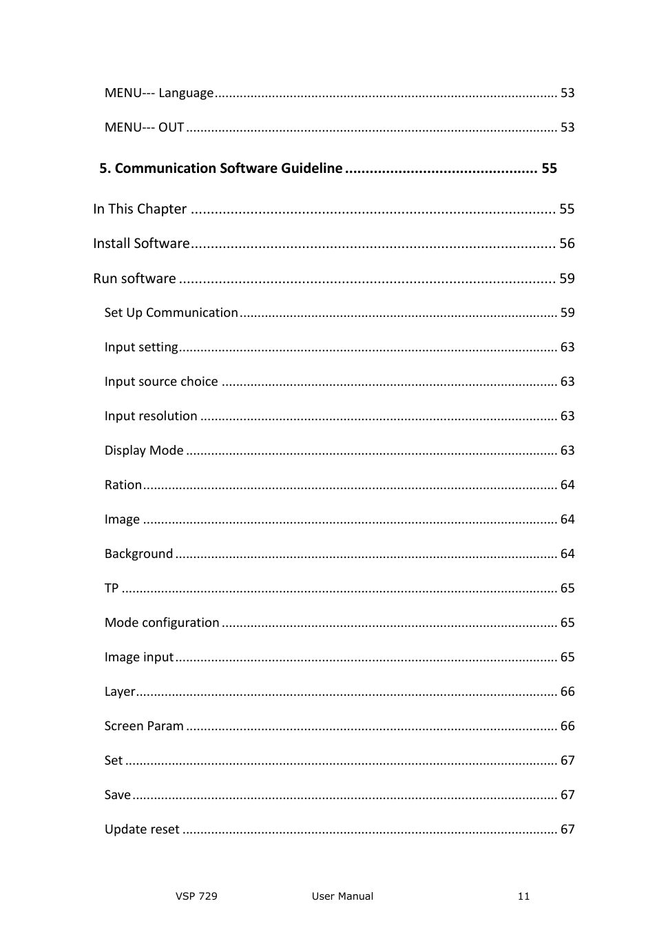 Communication software guideline, Install software, Run software | RGBLink VSP 729 User Manual | Page 11 / 102