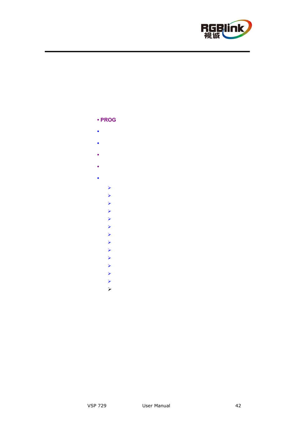 Menu orientation, In this chapter, Chapter 4 menu orientation | RGBLink VSP 729 User Manual | Page 42 / 102