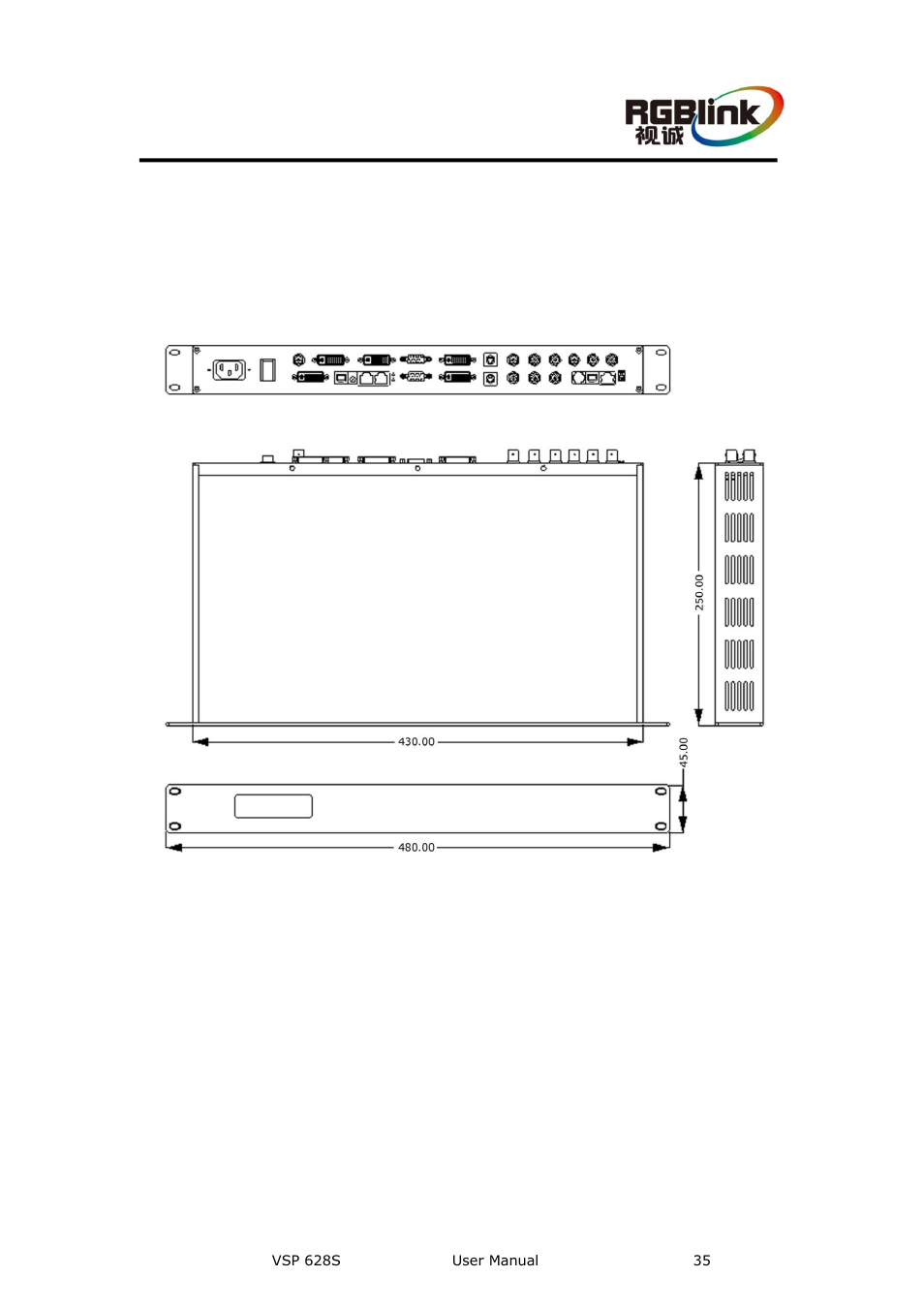 Hardware installation, In this chapter, Chapter 3 hardware installation | RGBLink VSP 628S User Manual User Manual | Page 35 / 125