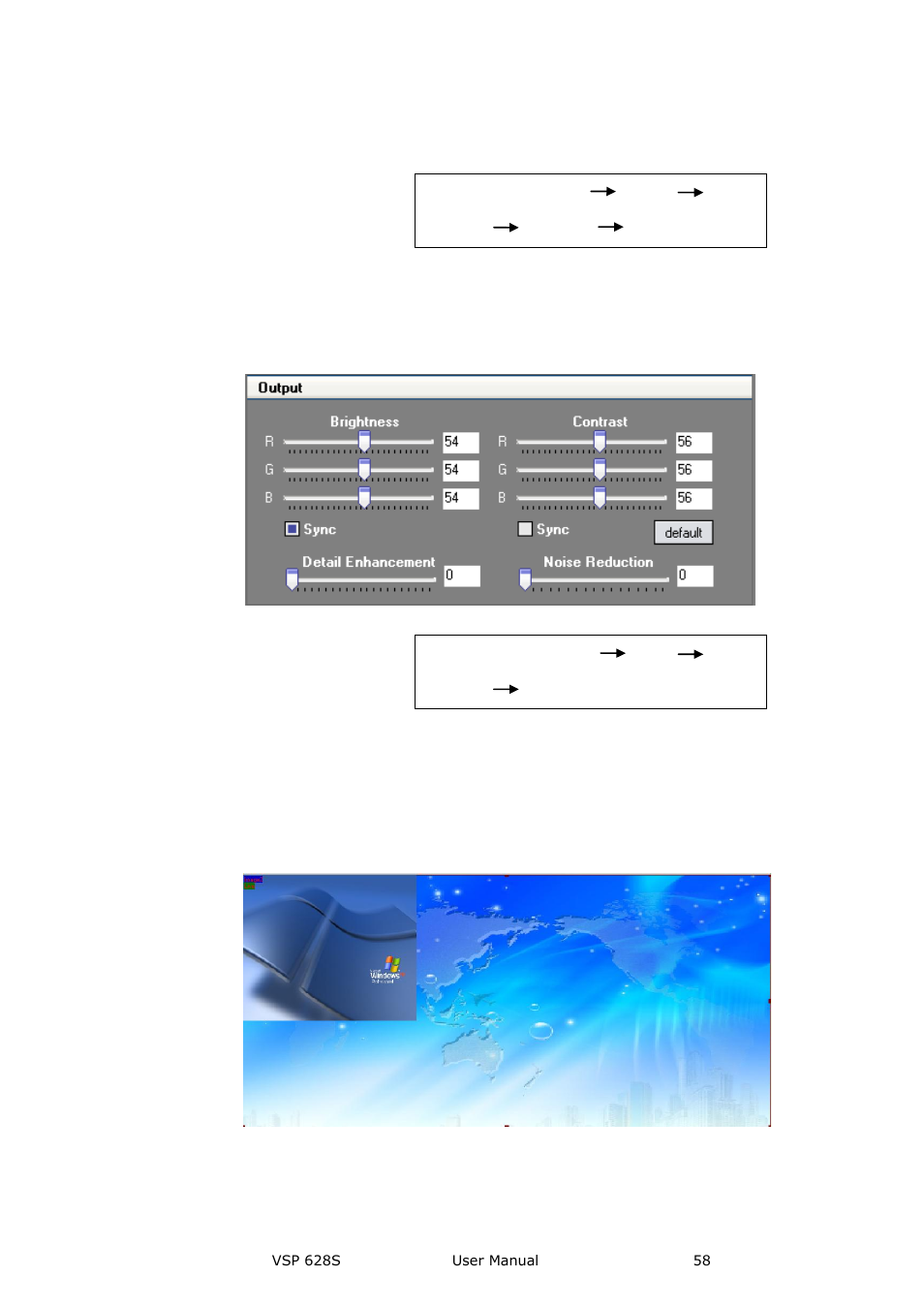Output image toolbar, Resolution toolbar, Communication software guideline | RGBLink VSP 628S User Manual User Manual | Page 58 / 125