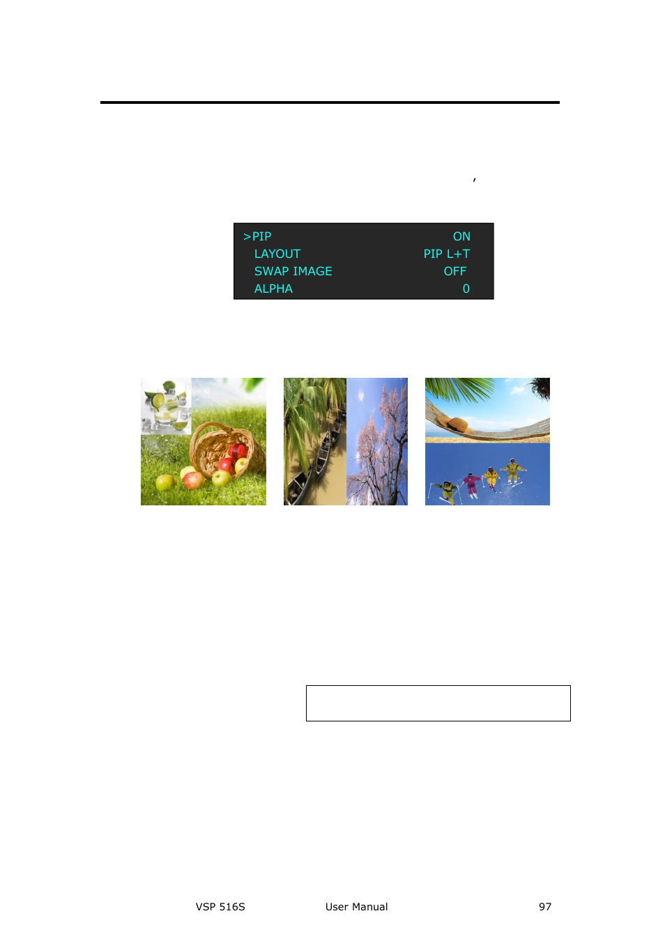 How to set up the pip, System setup and operation | RGBLink VSP 516S User Manual User Manual | Page 97 / 131