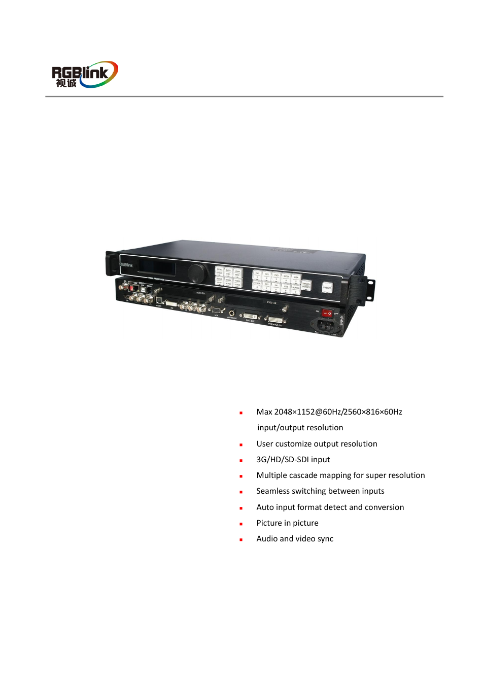 RGBLink VSP 516S Quick Start User Manual | 24 pages