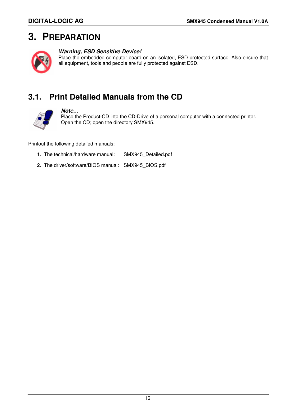 3 preparation, 1 print detailed manuals from the cd, Reparation | Print detailed manuals from the cd | Compaq SmartModule Express SMX945 User Manual | Page 16 / 21