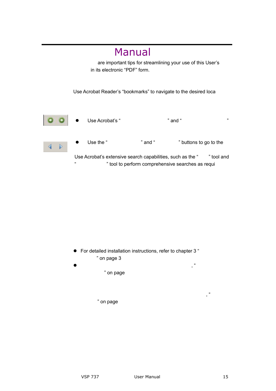 How to use the manual, How to use the, Manual | How to use this manual, Introduction, Navigation, Table of contents and index, General operations | RGBLink VSP 737 User Manual User Manual | Page 15 / 85