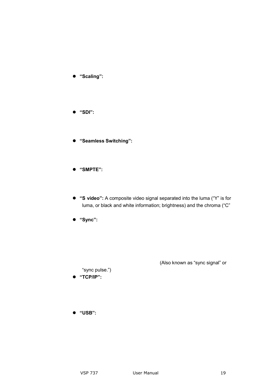 Introduction | RGBLink VSP 737 User Manual User Manual | Page 19 / 85