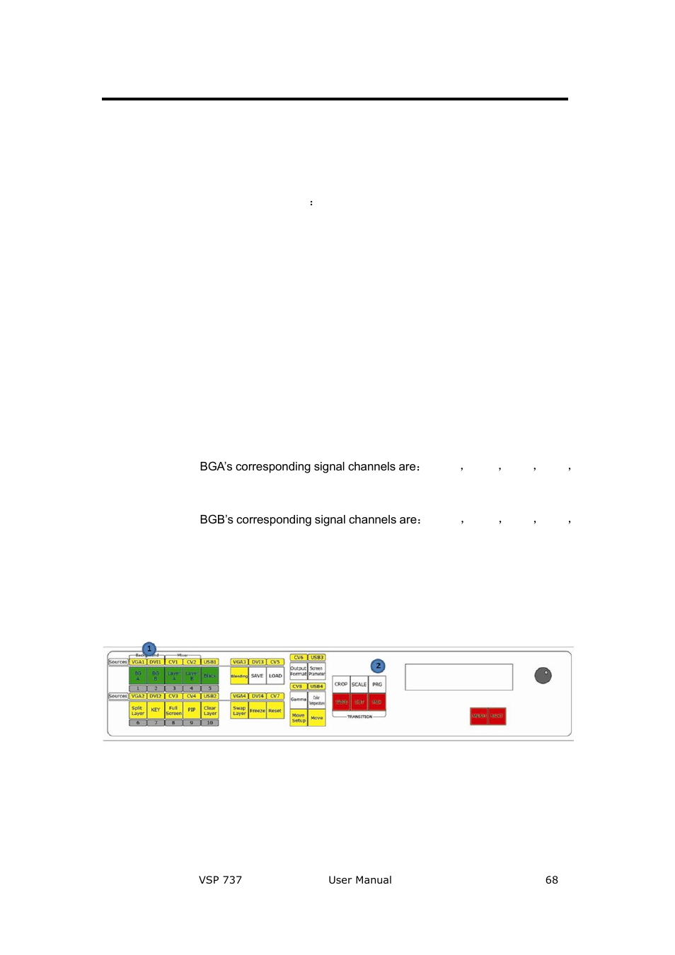 How to use background, How to use background function, System setting and operation | RGBLink VSP 737 User Manual User Manual | Page 68 / 85