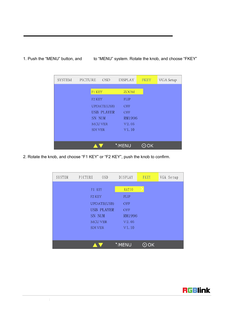 How to use user defined function key | RGBLink RMS 8424S Quick Start User Manual | Page 17 / 19