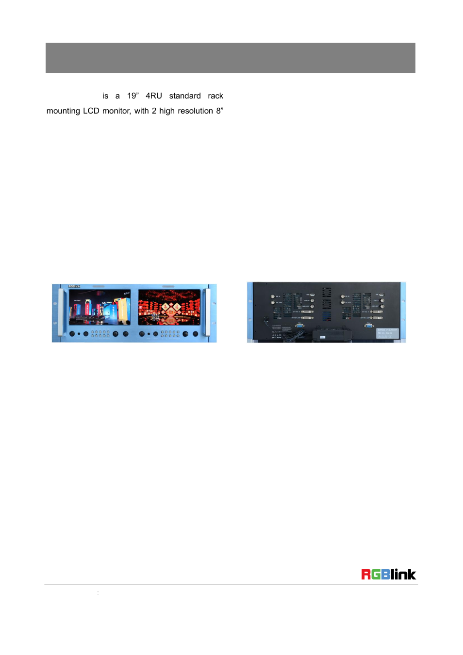 Product introduction | RGBLink RMS 8424S Quick Start User Manual | Page 3 / 19