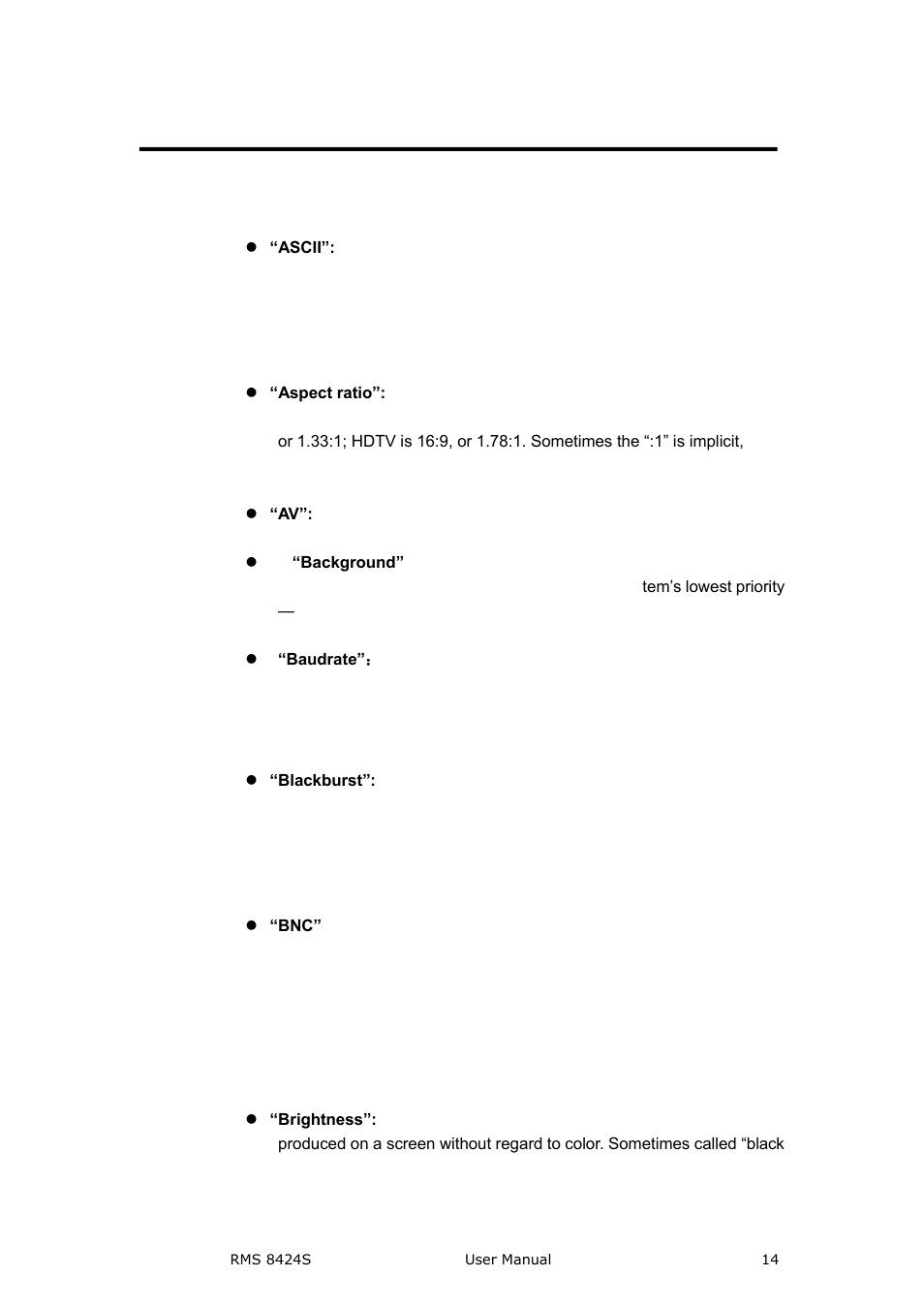 Terms and definitions, Brief introduction | RGBLink RMS 8424S User Manual User Manual | Page 14 / 49