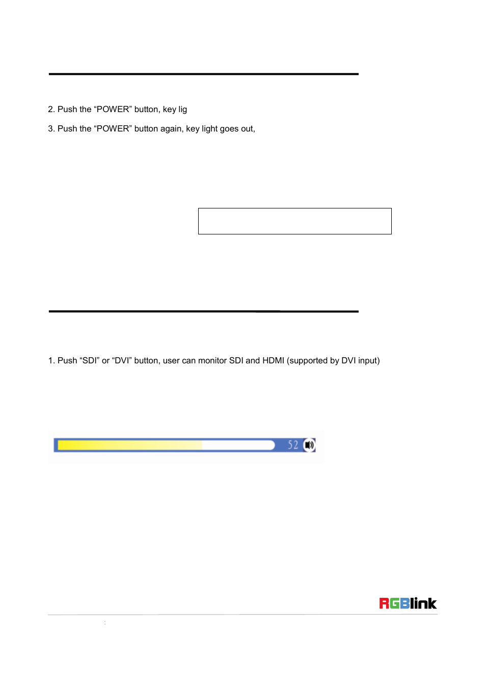 How to turn on/off the monitor, How to monitor the audio | RGBLink RMS 5533 Quick Start User Manual | Page 16 / 20
