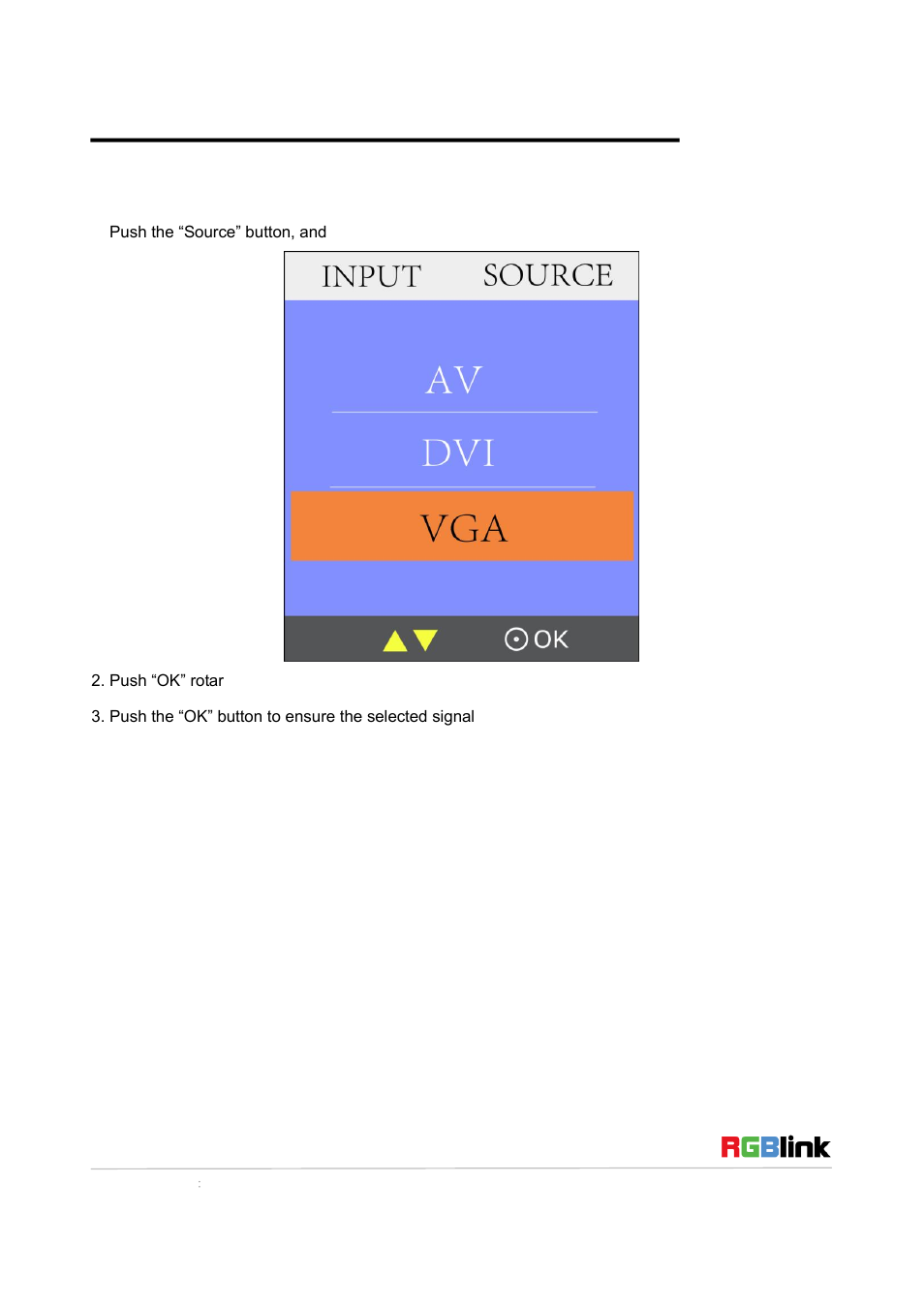 How to choose the signal | RGBLink RMS 5533 Quick Start User Manual | Page 17 / 20