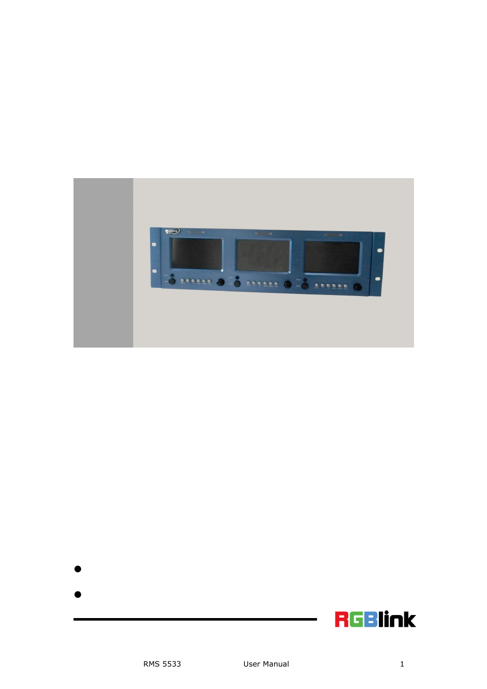 RGBLink RMS 5533 User Manual | 50 pages