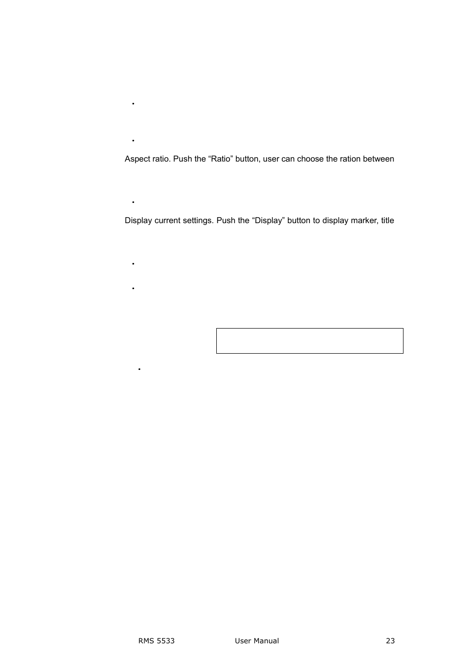 5．f2, 6．ratio, 7．display | 8．menu, 9．ok, 10．tally light, Panel instruction, 5 ． f2, 6 ． ratio, 7 ． display | RGBLink RMS 5533 User Manual | Page 23 / 50