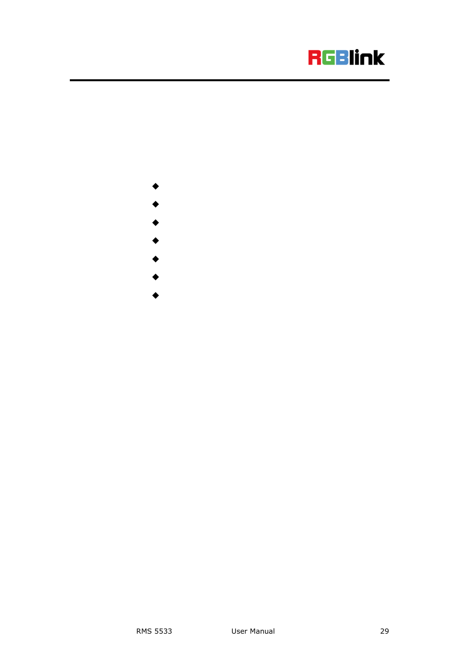 Menu operation, In this chapter | RGBLink RMS 5533 User Manual | Page 29 / 50