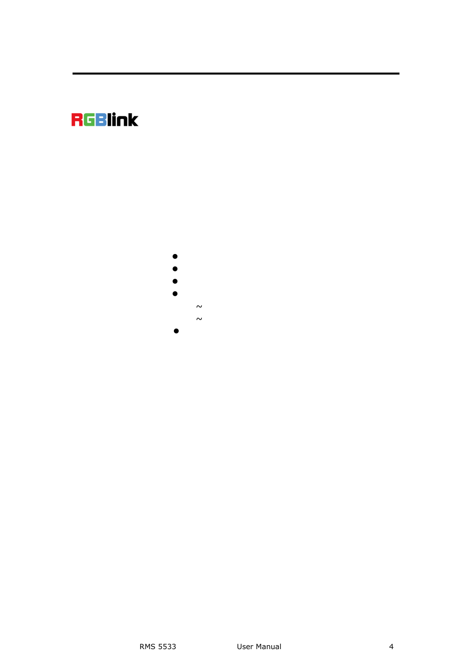Company address | RGBLink RMS 5533 User Manual | Page 4 / 50