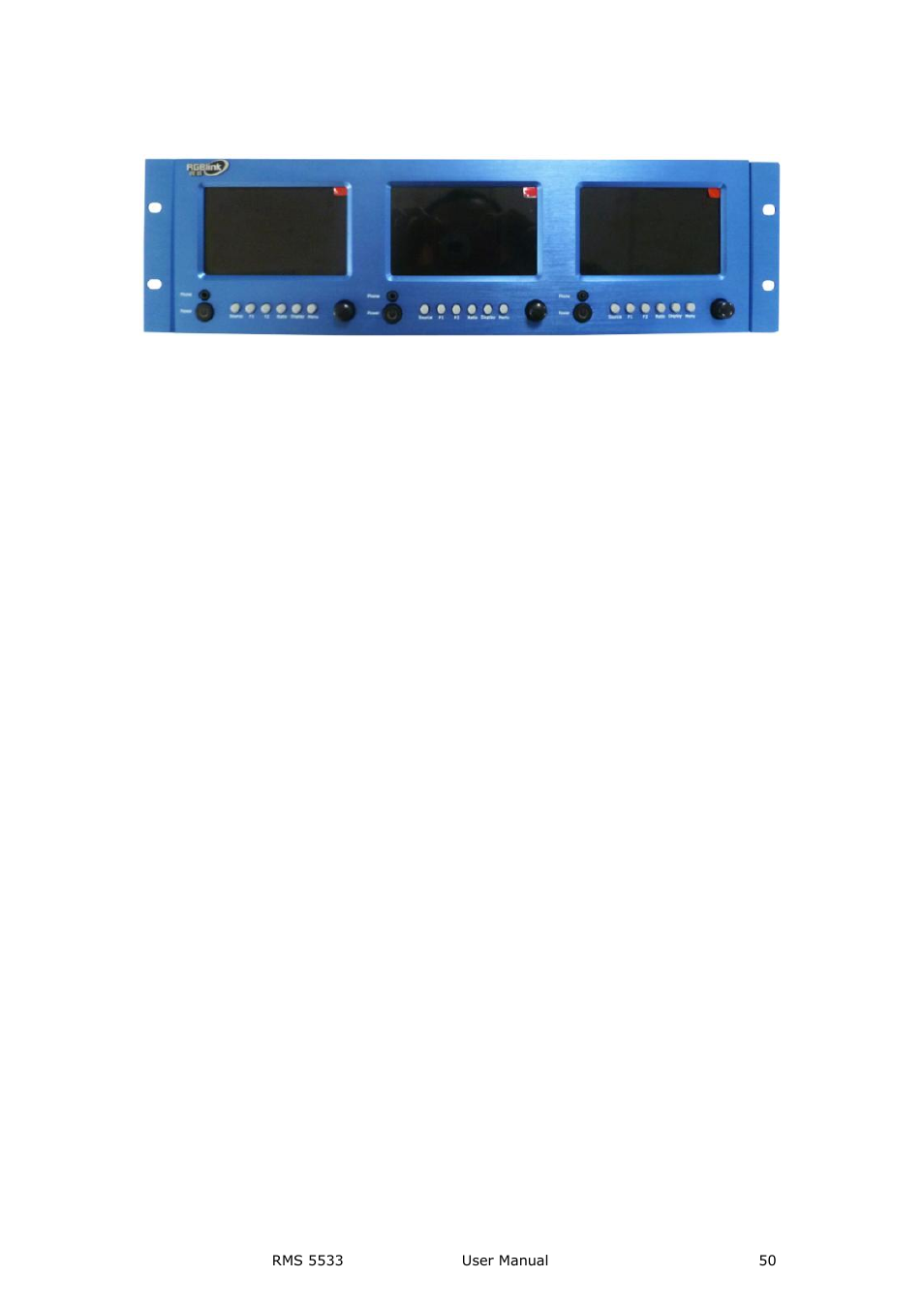 RGBLink RMS 5533 User Manual | Page 50 / 50