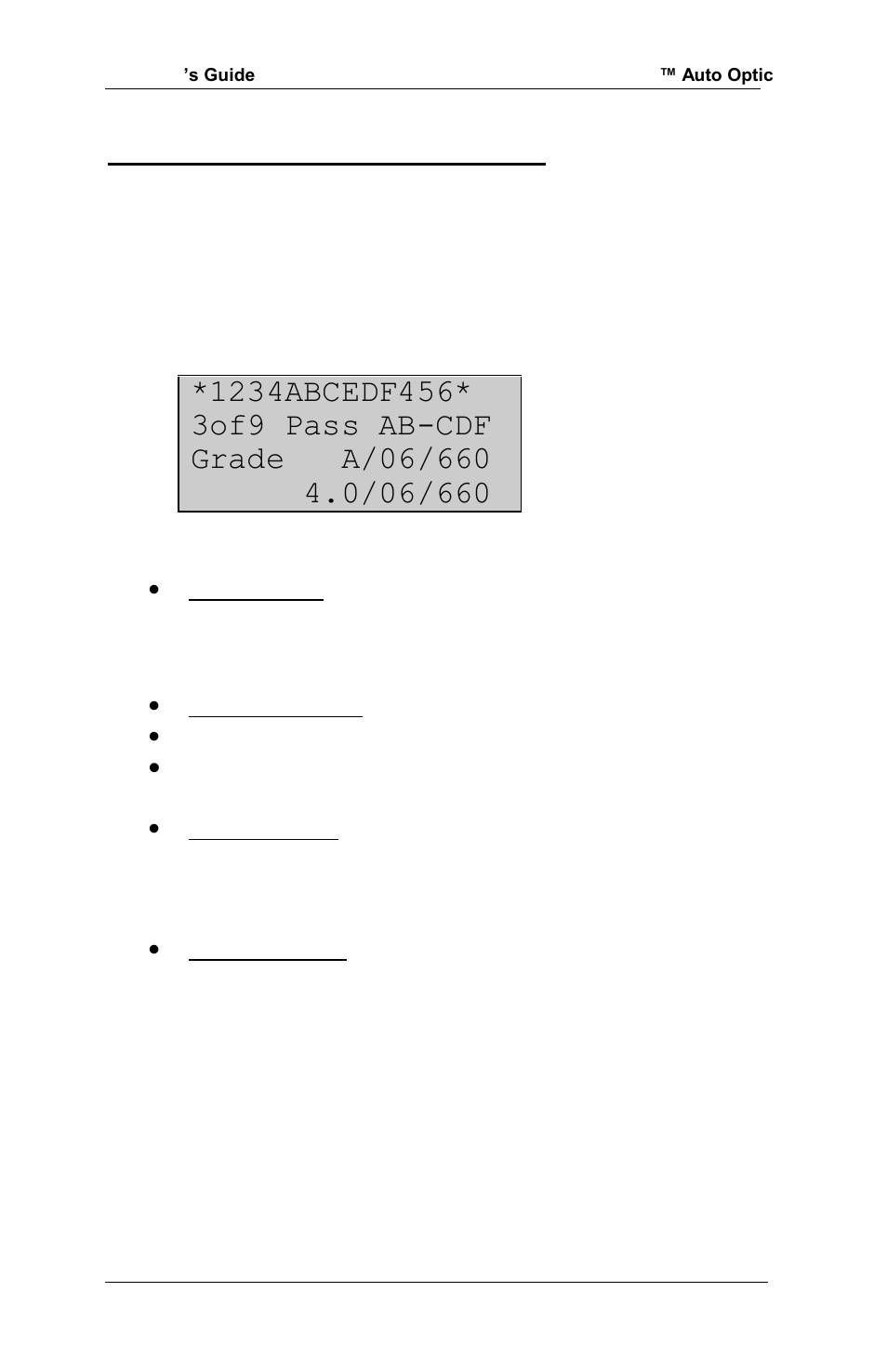 0 pass/fail analysis screen | RJS Inspector D4000 Auto Optic (FIRMWARE version A.06 and Later) User Manual | Page 31 / 84