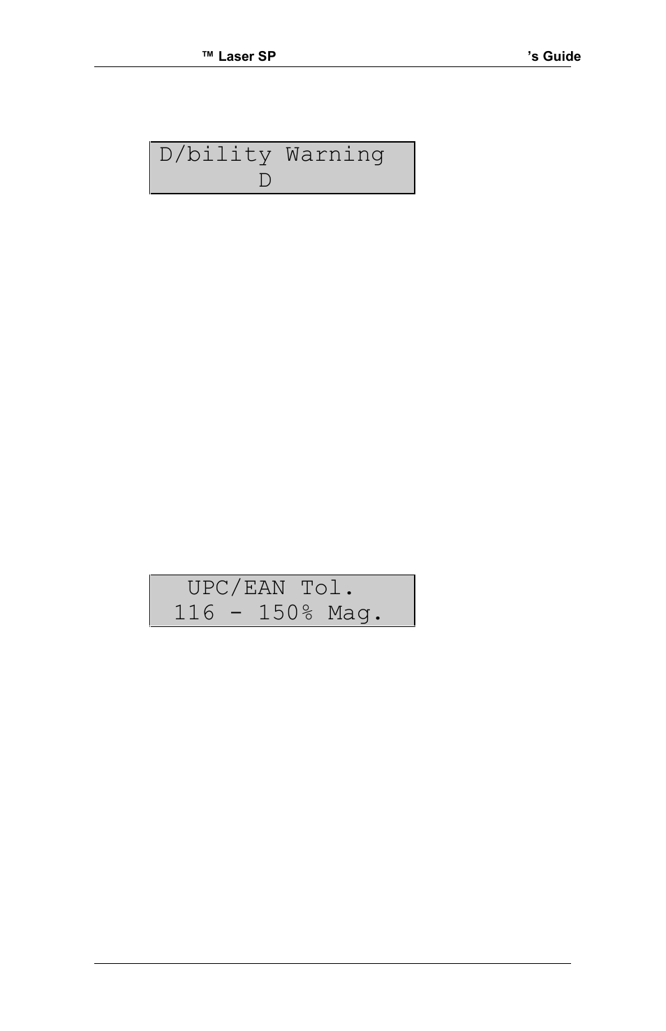 D/bility warning d | RJS Inspector D4000 SP (FIRMWARE version A.06 and Later) User Manual | Page 20 / 77