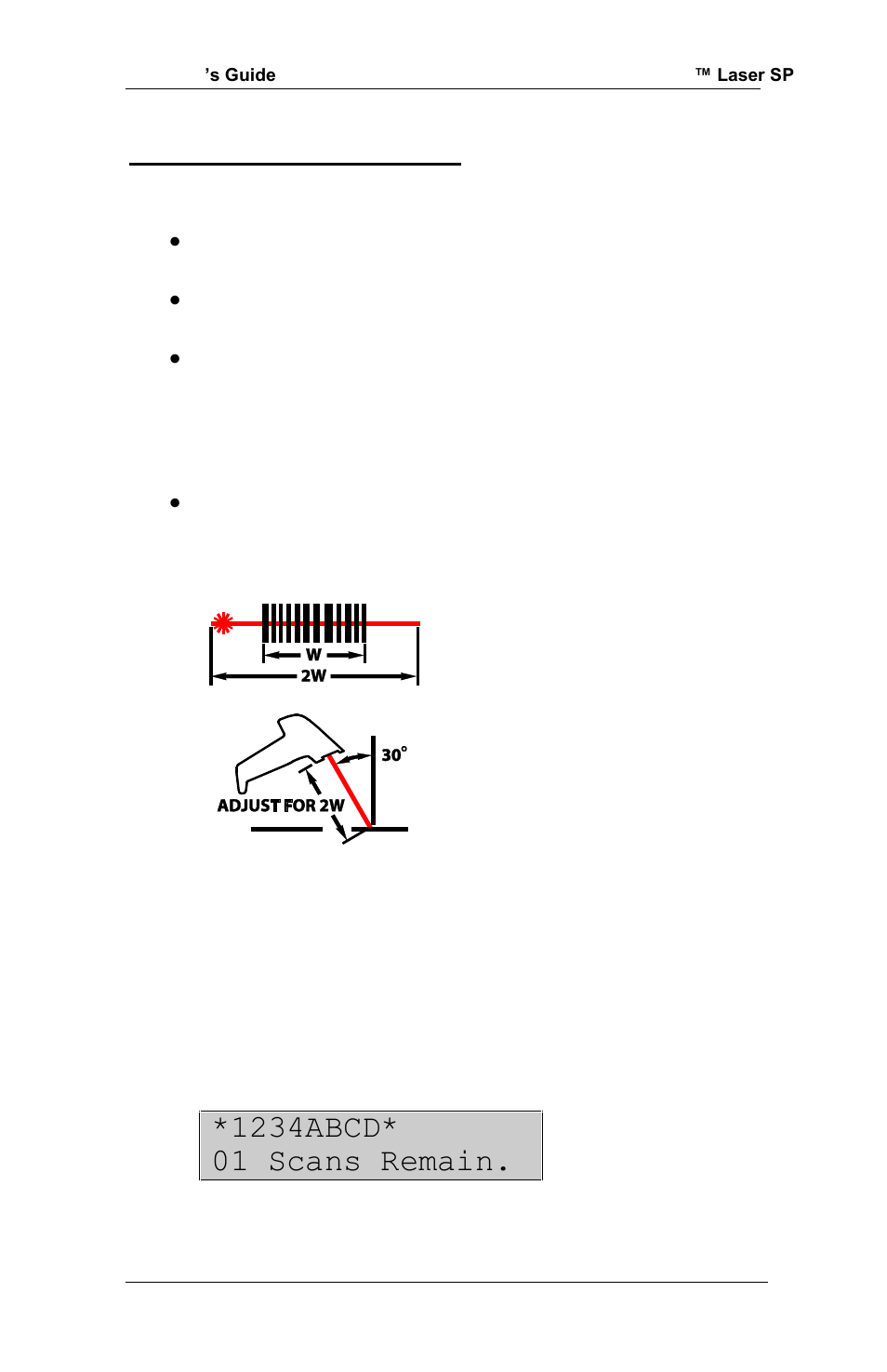 0 scanning symbols | RJS Inspector D4000 SP (FIRMWARE version A.06 and Later) User Manual | Page 25 / 77