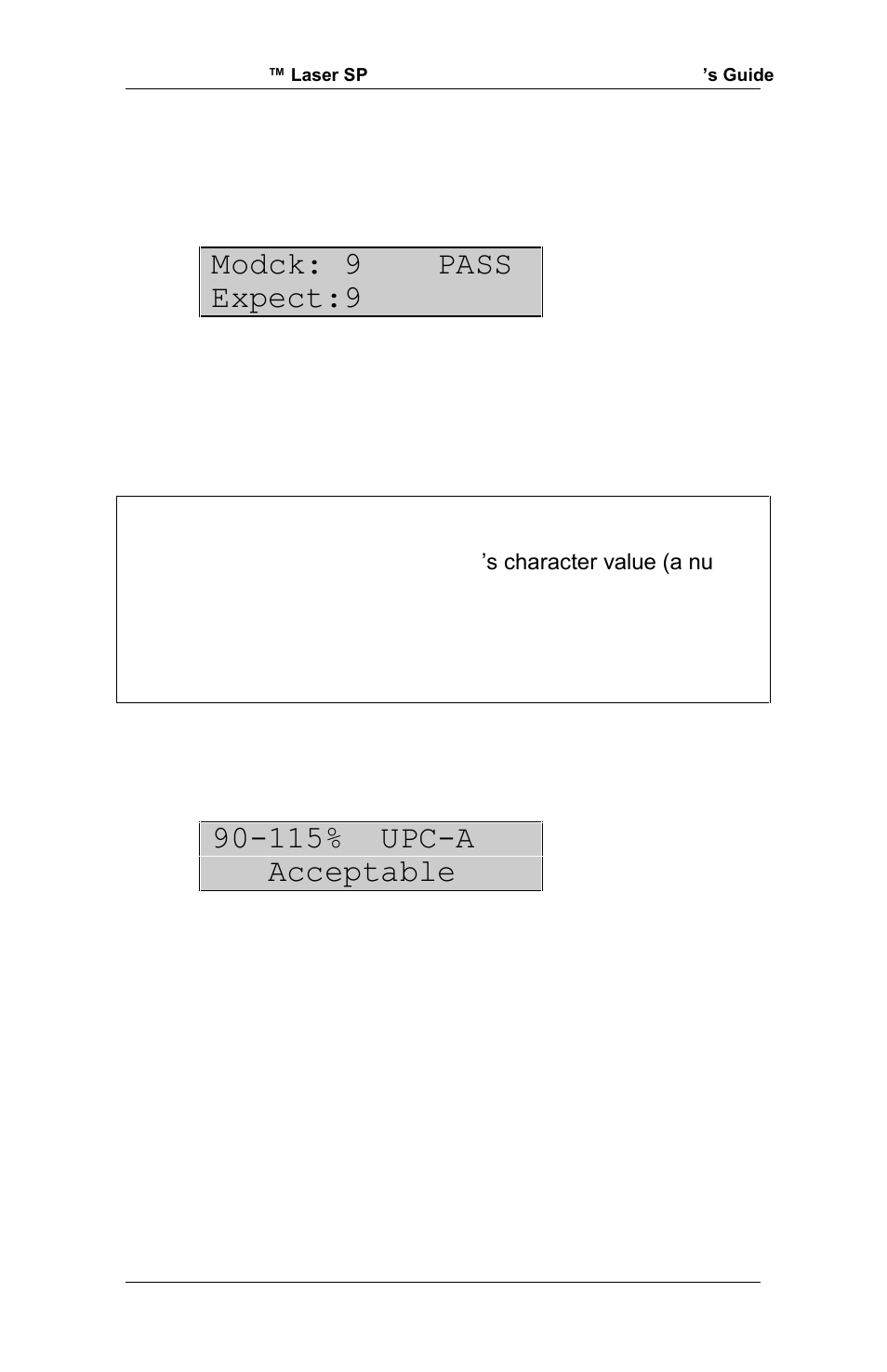 Modck: 9 pass expect:9, 115% upc-a acceptable | RJS Inspector D4000 SP (FIRMWARE version A.06 and Later) User Manual | Page 32 / 77