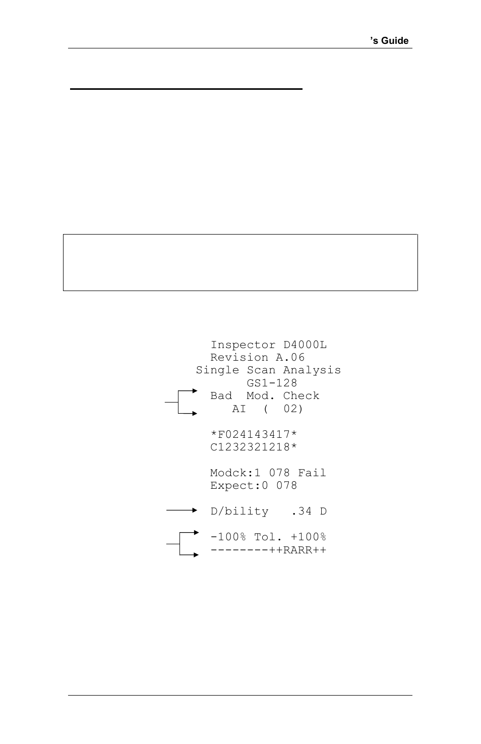 Appendix i (computer mode) | RJS Inspector D4000 SP (FIRMWARE version A.06 and Later) User Manual | Page 58 / 77