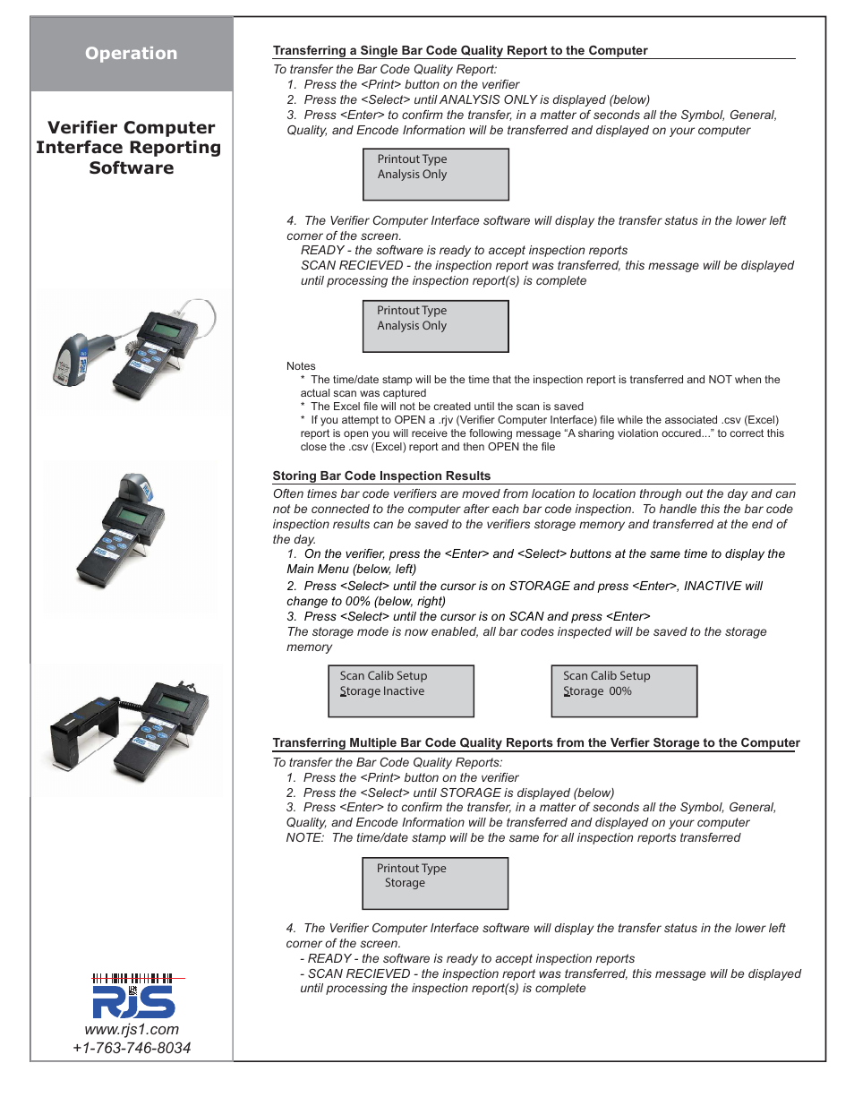 RJS Verifier Computer Interface Report (VCIR) Manual User Manual | Page 3 / 6