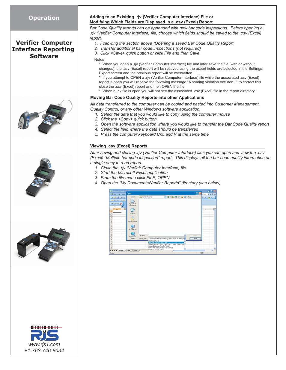 RJS Verifier Computer Interface Report (VCIR) Manual User Manual | Page 5 / 6