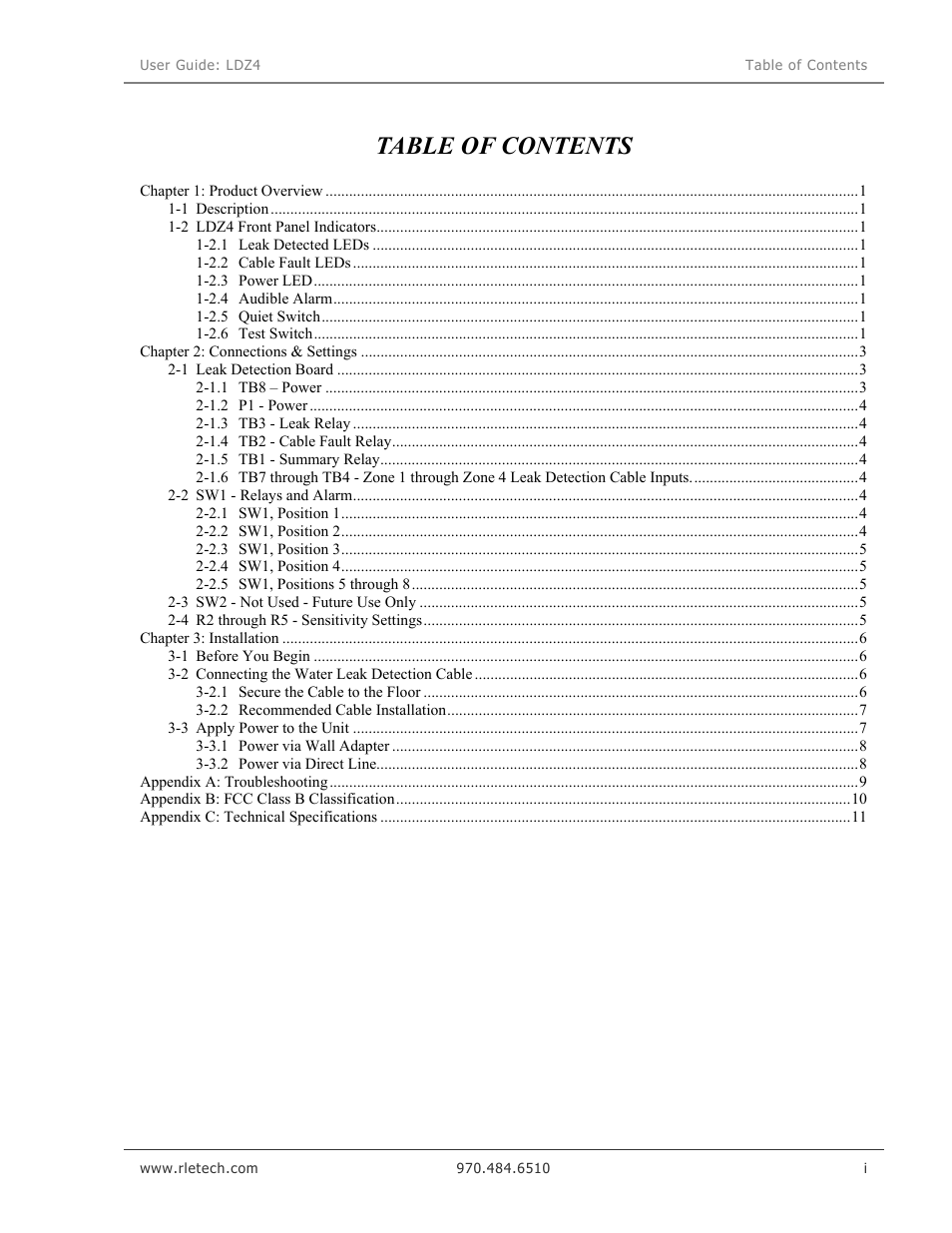 RLE LDZ4 User Manual | Page 5 / 19