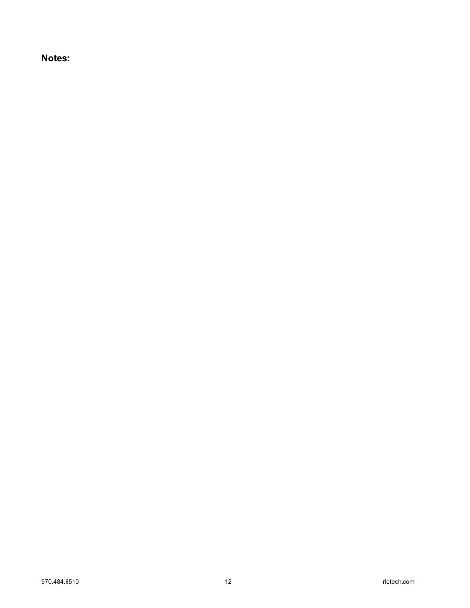 RLE LD2000 User Manual | Page 12 / 78