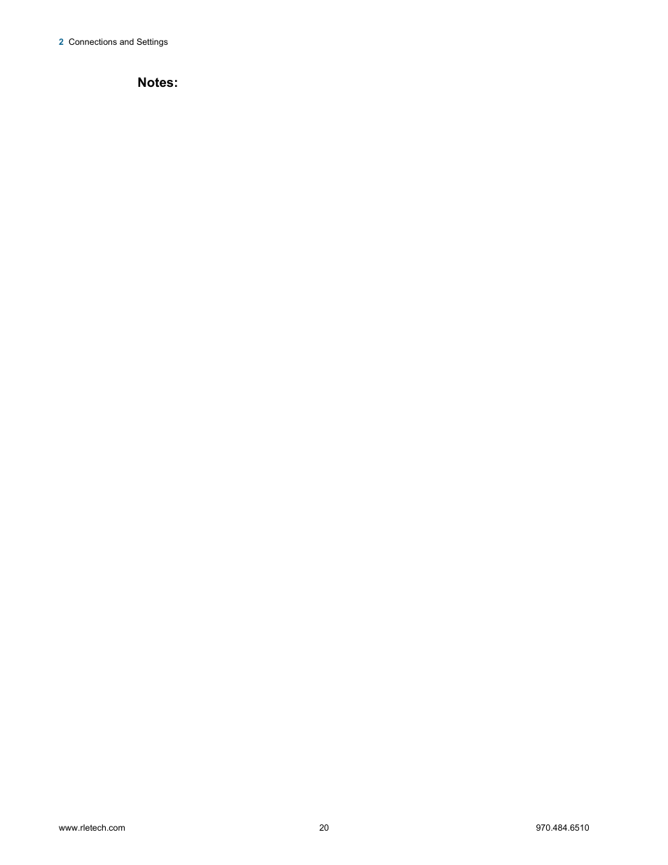 RLE LD2000 User Manual | Page 20 / 78