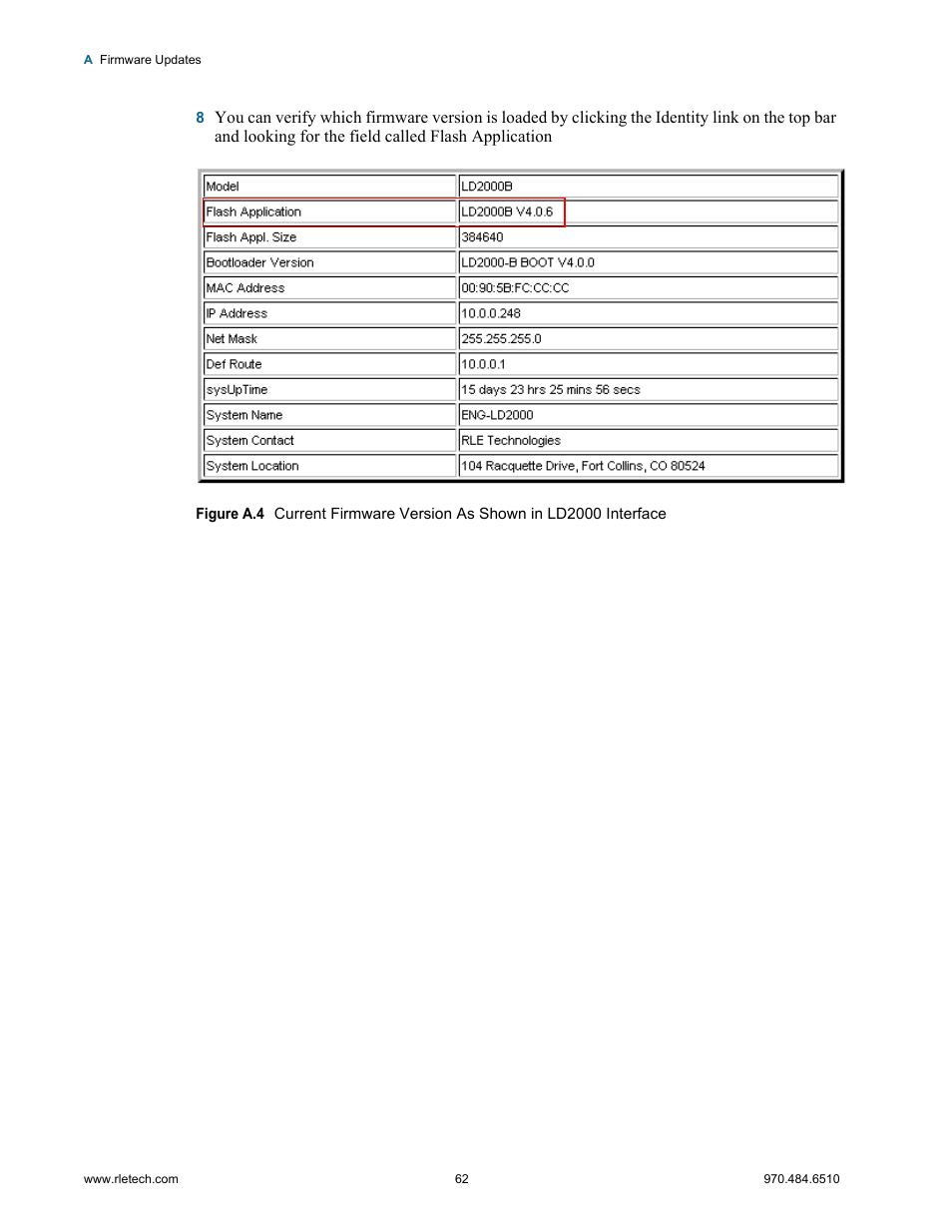 RLE LD2000 User Manual | Page 62 / 78