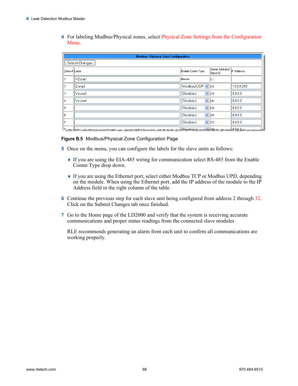 RLE LD2000 User Manual | Page 68 / 78
