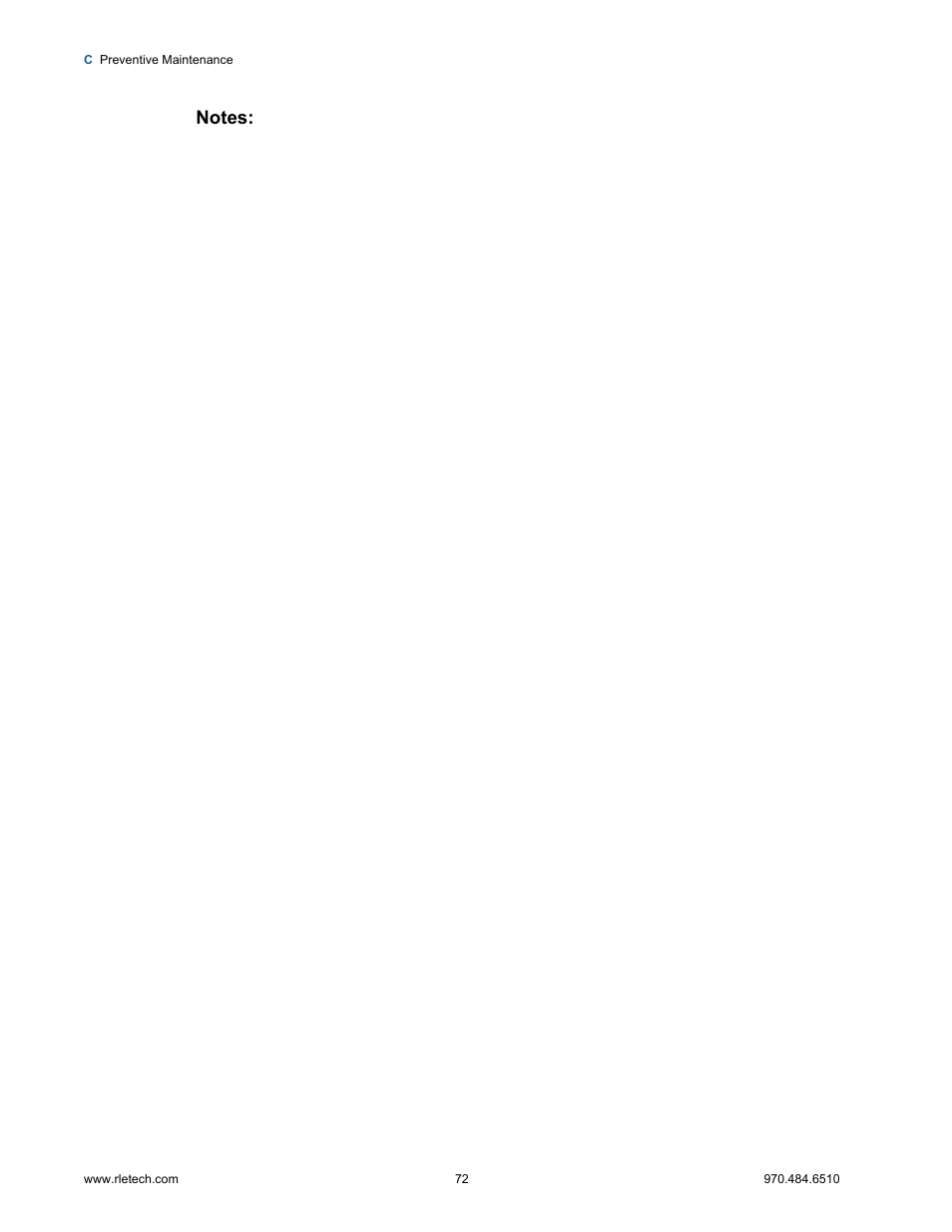 RLE LD2000 User Manual | Page 72 / 78
