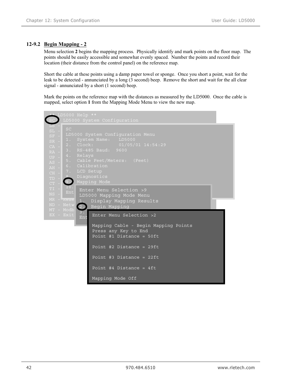 Begin mapping - 2 | RLE LD5000 User Manual | Page 50 / 92