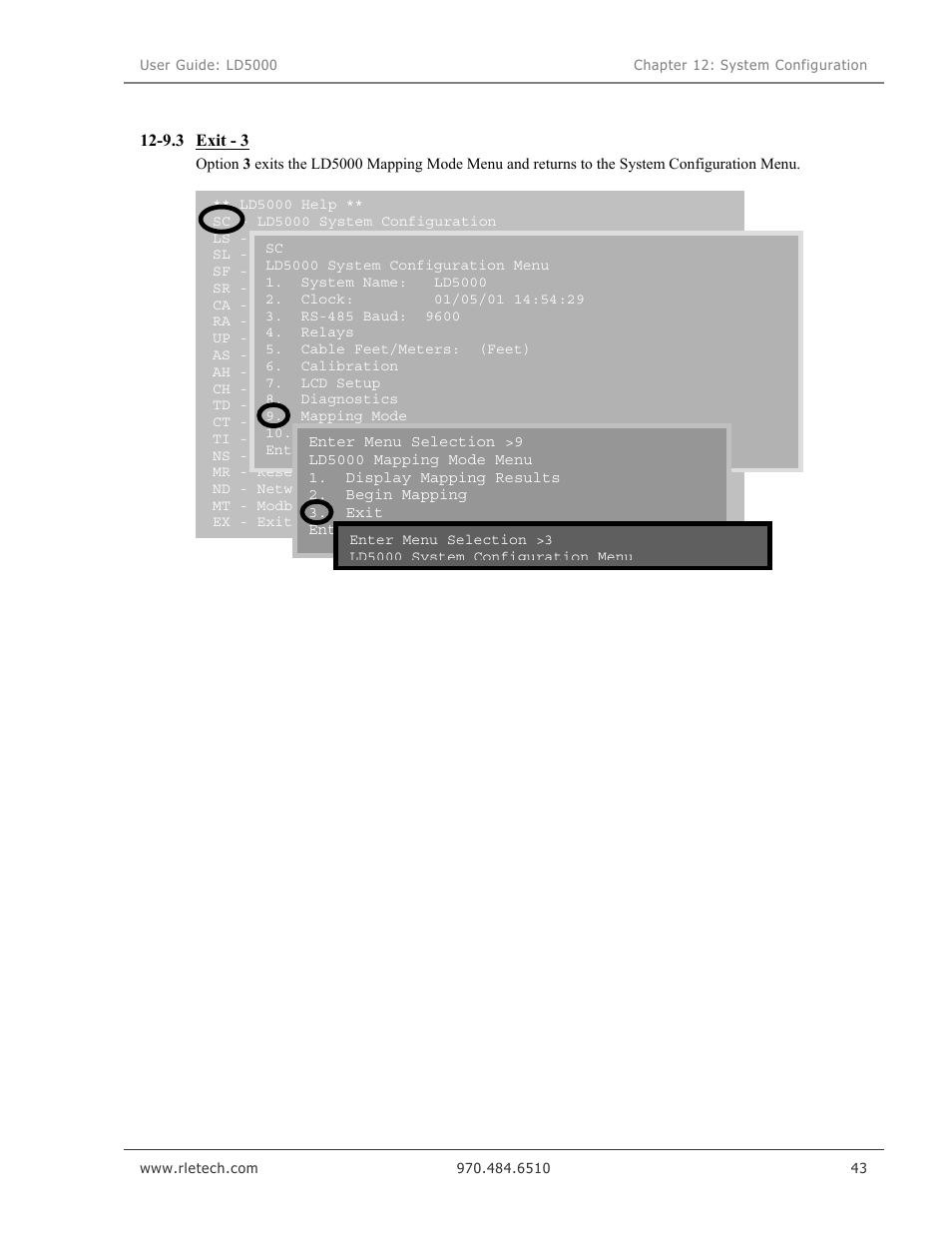 Exit - 3 | RLE LD5000 User Manual | Page 51 / 92