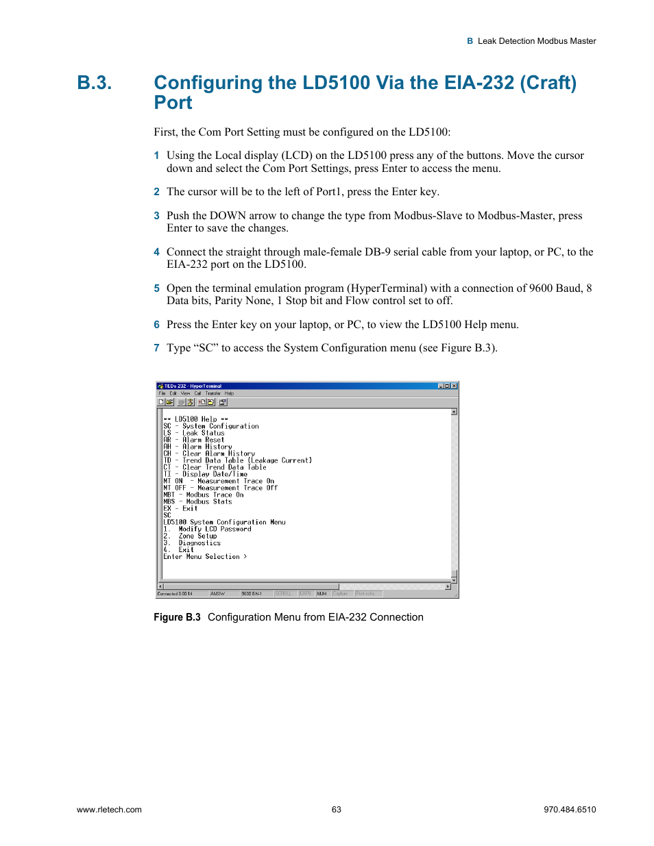 RLE LD5100 User Manual | Page 63 / 72