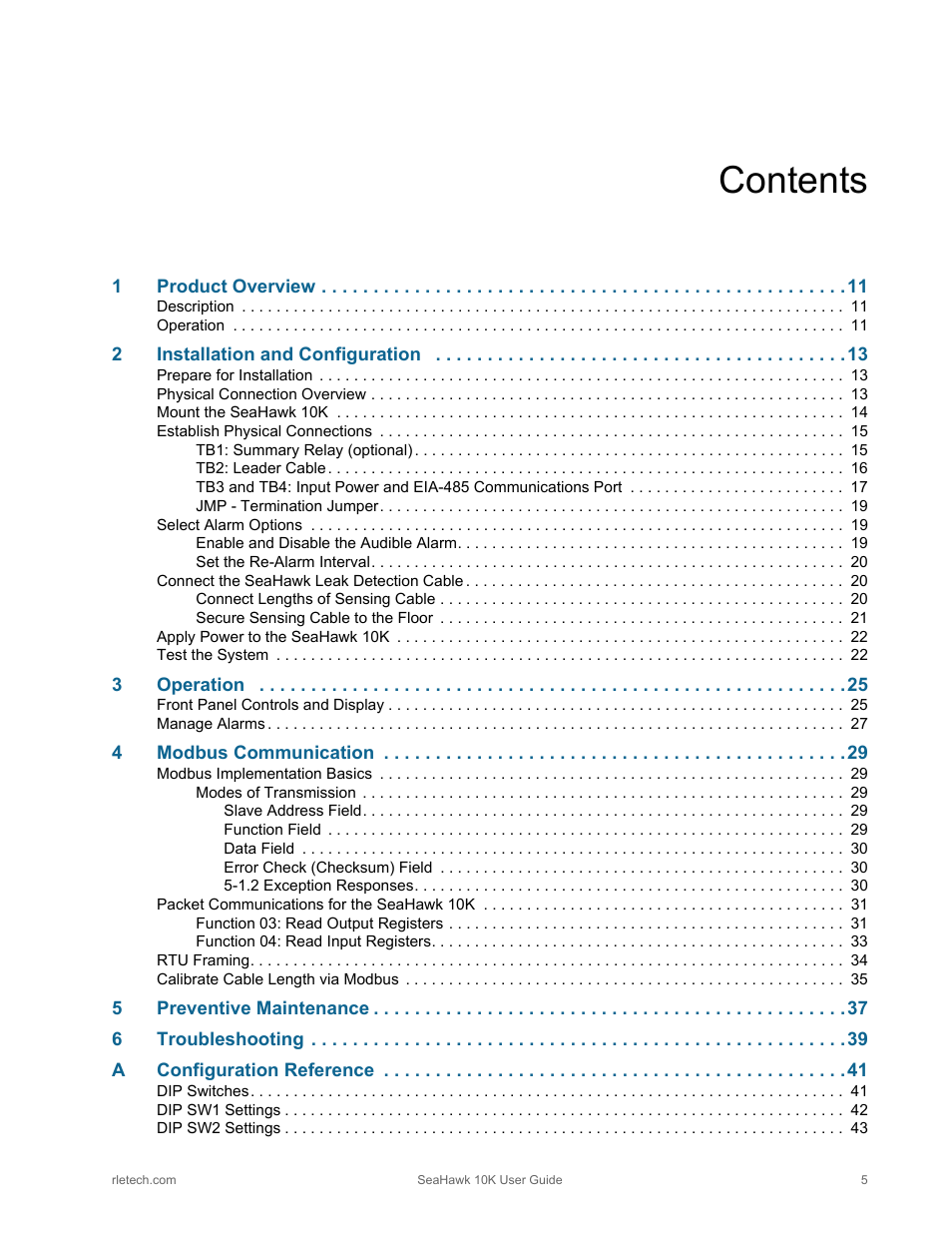 RLE 10K V.2.5.a User Manual | Page 5 / 44