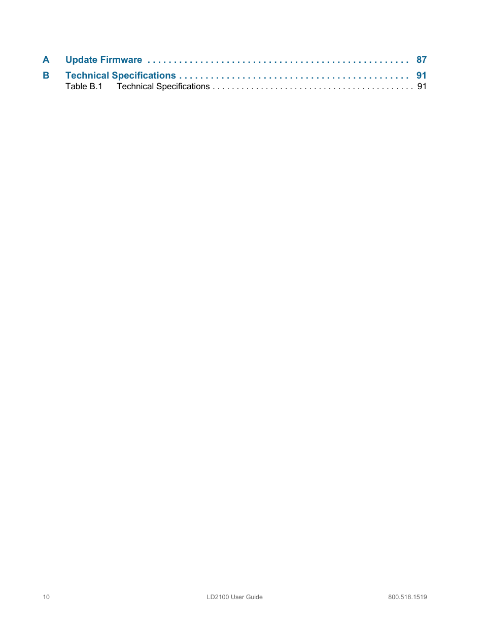 RLE LD2100 V.2.6 User Manual | Page 10 / 92