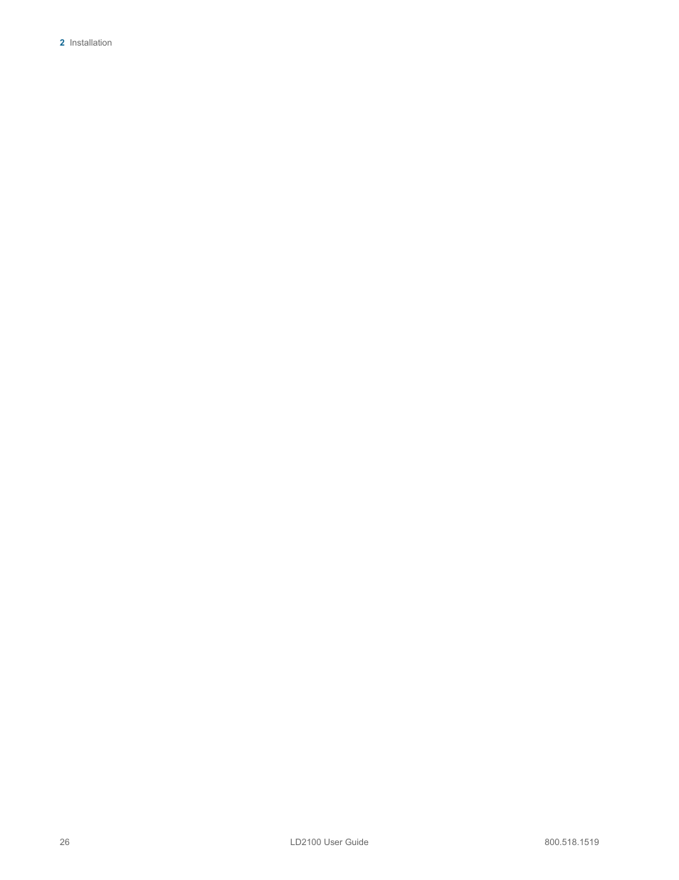 RLE LD2100 V.2.6 User Manual | Page 26 / 92