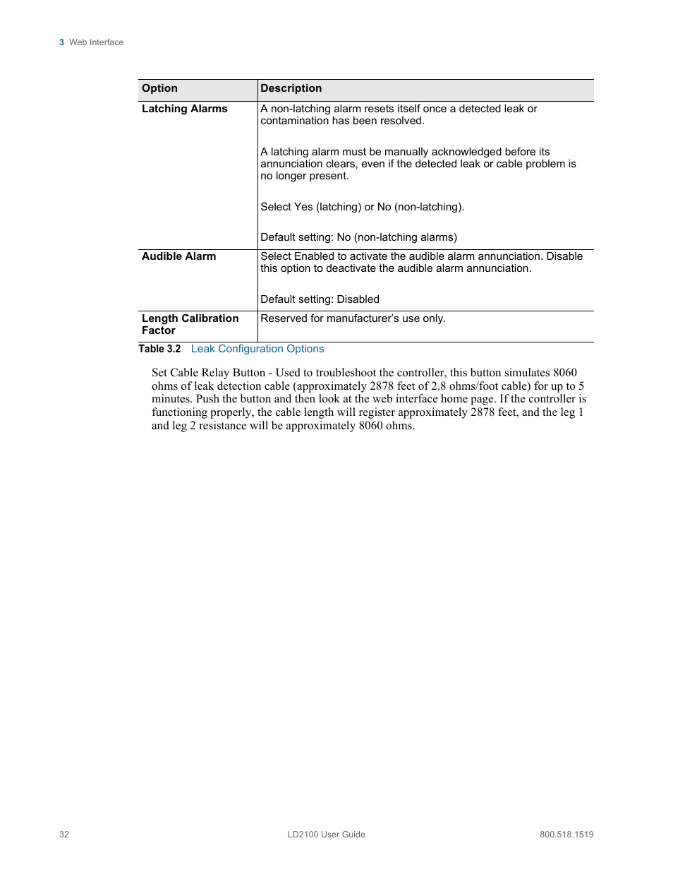 RLE LD2100 V.2.6 User Manual | Page 32 / 92