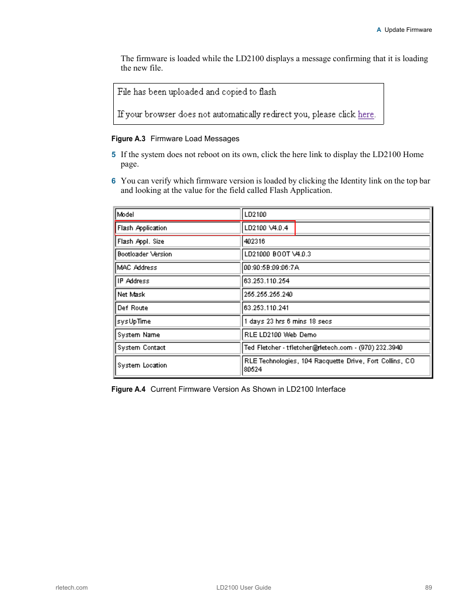 RLE LD2100 V.2.6 User Manual | Page 89 / 92
