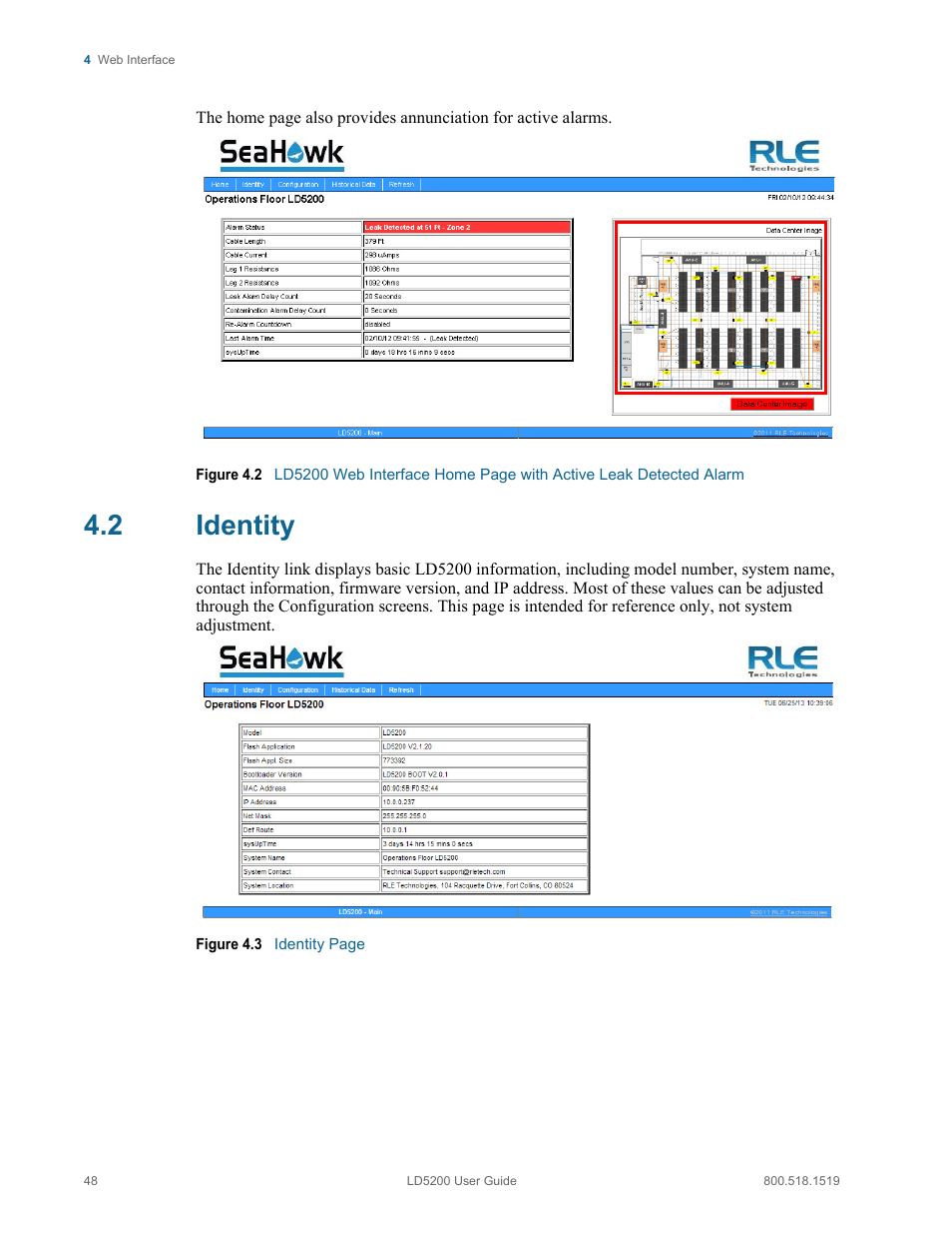 2 identity, Identity, Figure 4.2 | Figure 4.3 | RLE LD5200 V.2.3 User Manual | Page 48 / 118