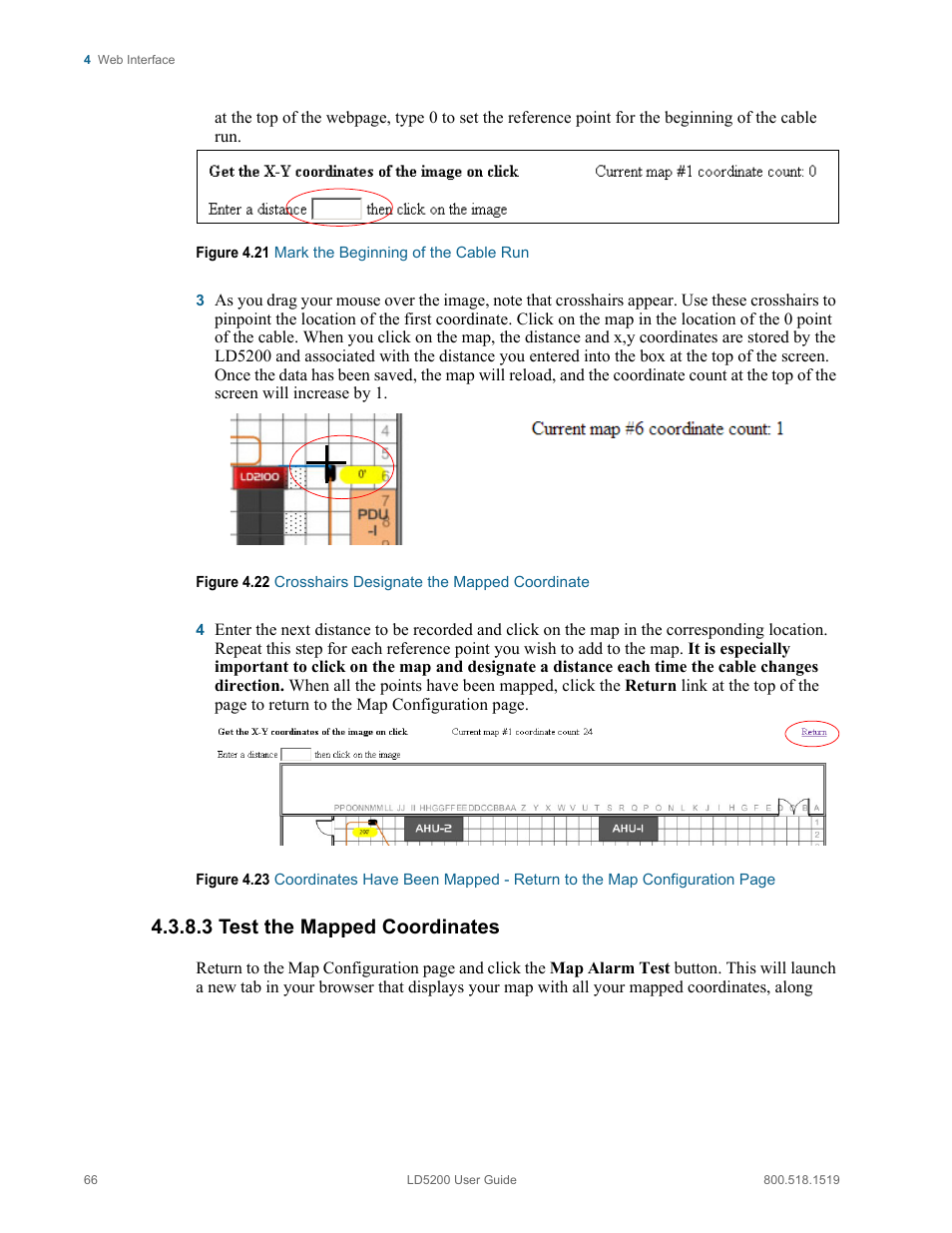 3 test the mapped coordinates, Test the mapped coordinates | RLE LD5200 V.2.3 User Manual | Page 66 / 118