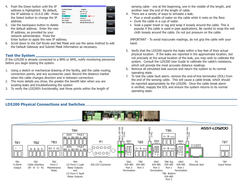 RLE LD5200 Quick Start User Manual | Page 2 / 2