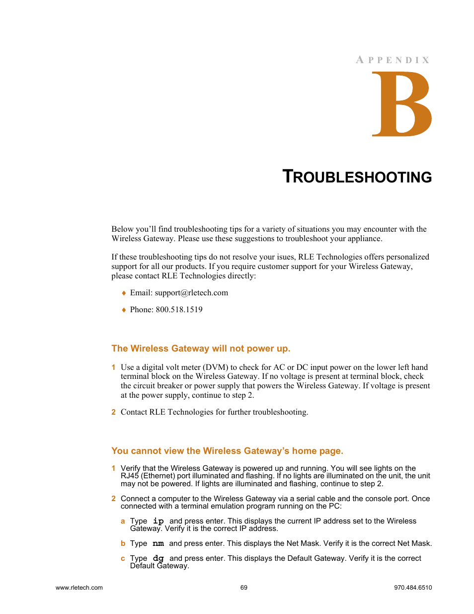 Troubleshooting, Roubleshooting | RLE FDS-Wi V.2.5 User Manual | Page 69 / 74
